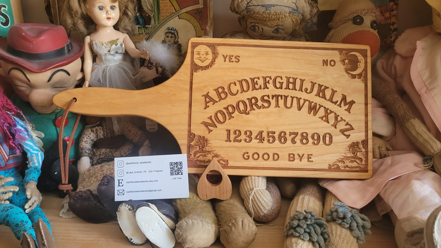 15 inch Spirit Board Paddle with laser engraving on the back