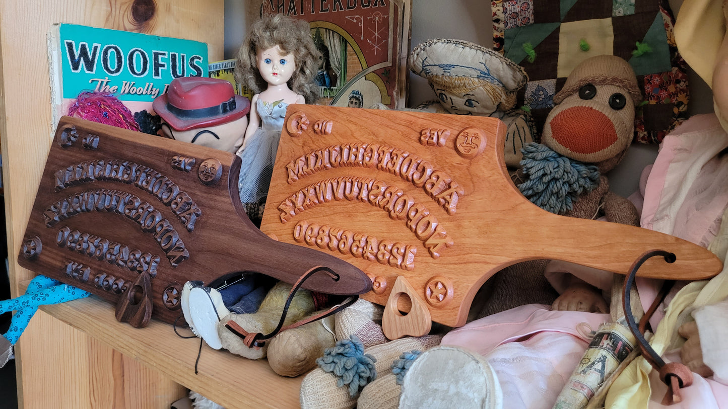 15 inch Spirit Board Paddle with laser engraving on the back