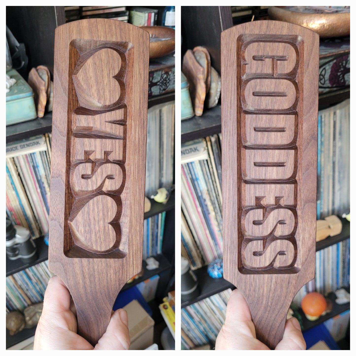 14 inch Paddle with Custom Inset Stamp Lettering