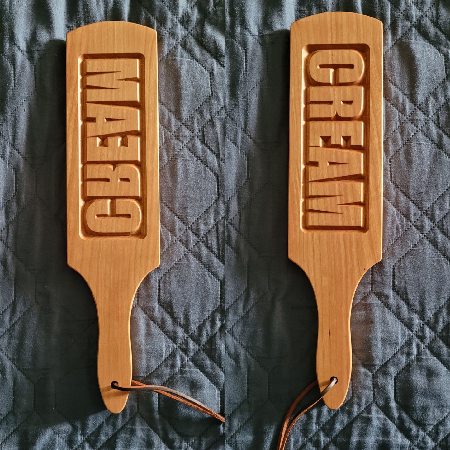 14 inch Paddle with Custom Inset Stamp Lettering