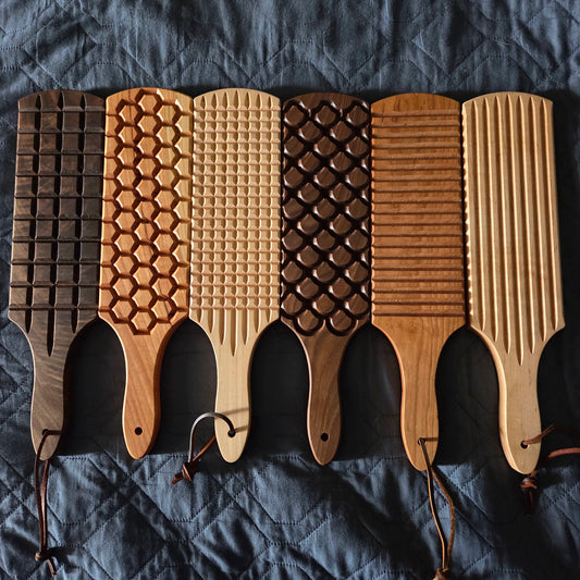 14 inch Grooved Pattern Spanking Paddle -BDSM Play-