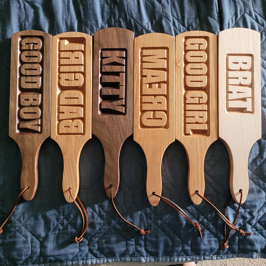 14 inch Paddle with Custom Inset Stamp Lettering